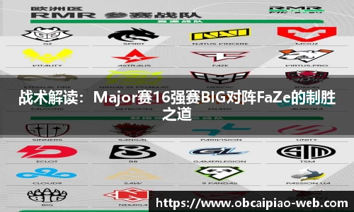 战术解读：Major赛16强赛BIG对阵FaZe的制胜之道