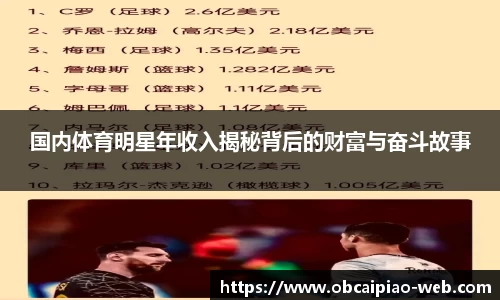 国内体育明星年收入揭秘背后的财富与奋斗故事